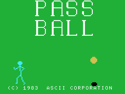 Pass Ball Title Screen
